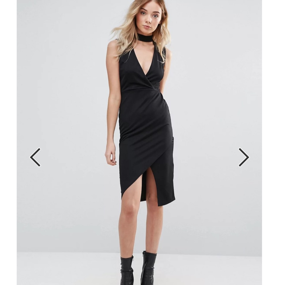 ASOS Body Con Dress with Asymmetrical Hem